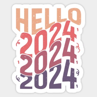 Hello 2024 Sticker